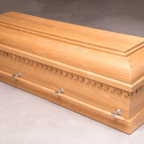 Begravelseskiste – Eg m. bærestænger